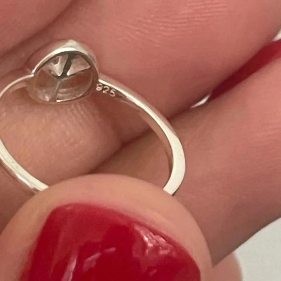 Sterling Silver 925 Peace Sign Ring - Picture 5 of 9